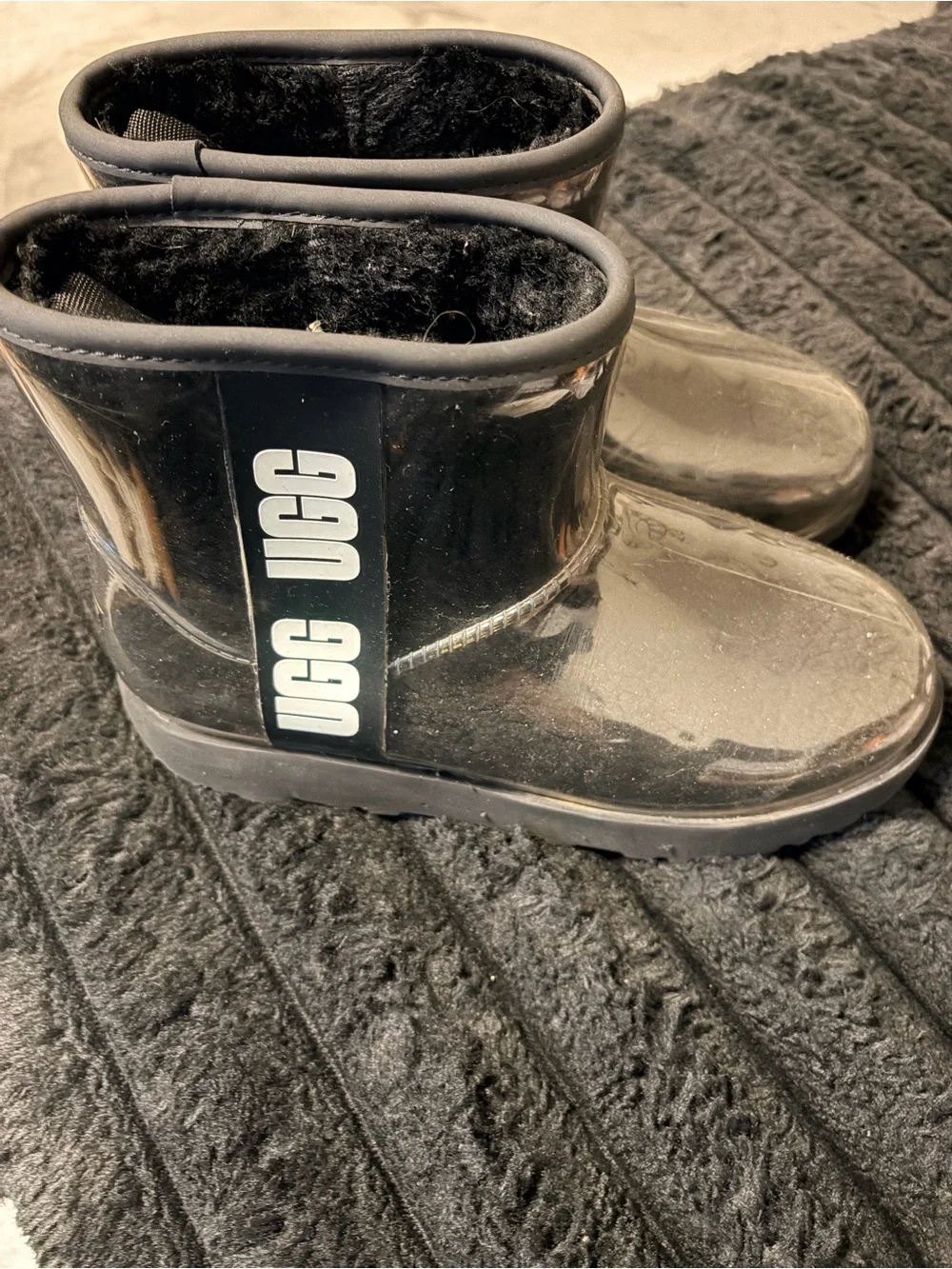 UGG Black Gloss Rain Boots